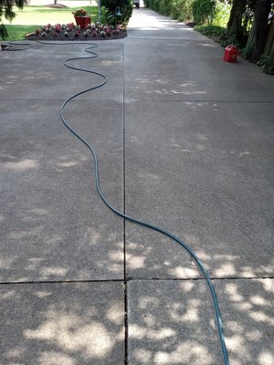 Driveway -after pressure washing