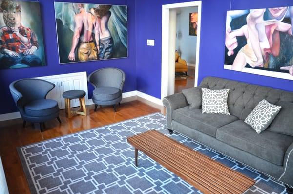 Front Room of the Gallery featuring work by artist Katelyn Lau.