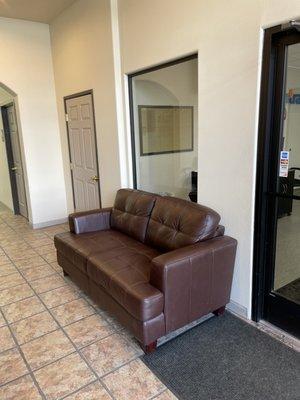 Comfortable couch in the lobby