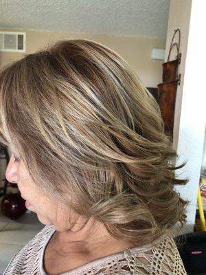 Highlights,color and haircut by Nirvana