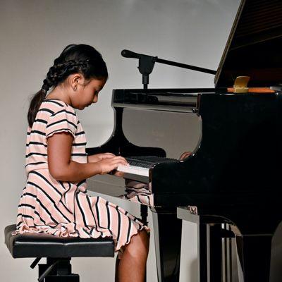 PIano student at the recital.