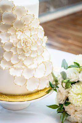 Sheer Elegance Wedding- PDbyJax- Cake Design Photo Credit: Rose Trail Images Cake: Kristis Tasty Treats