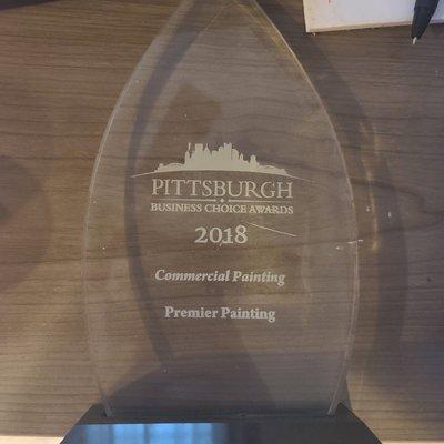 The mayor of Pittsburgh  awarded me the Pittsburgh  Bussiness choice  award for best painting company in 2019.