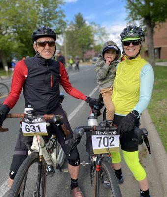 The grandson sending us off on the Heywood Gravel Ride.