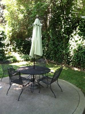 Backyard at the office - a nice place to chat.