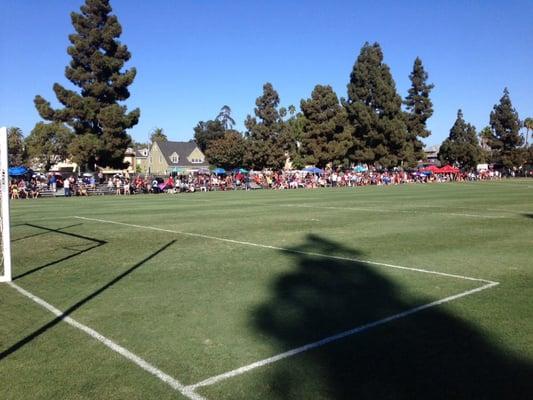 Seating for USC and visitors.