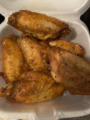 Wet Lemon pepper wings - really good!