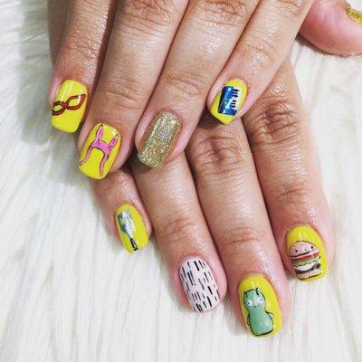 Bob's Burgers nail art