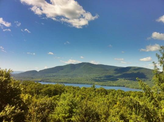 Southerly view of the Ashokan Reservoir from Dancing Rock Road in Olive.