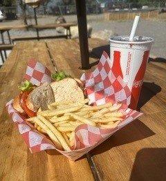 The JMB - a Delicious BLT on Wheatberry Bread with Small Fries and 16oz Drink.