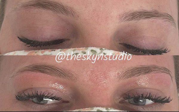 Before & After : Brow Sugar Wax |  Shaping and Cleaning |  instagram @theskynstudio780