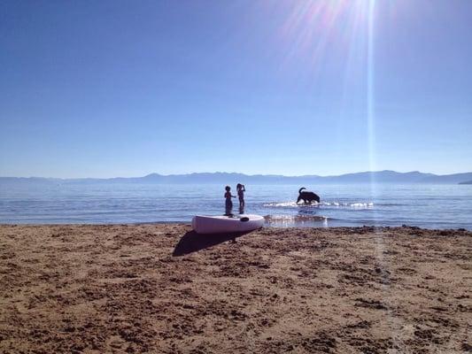 Paddle boarding with the kiddos