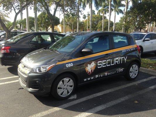 Eco-friendly patrol cars.