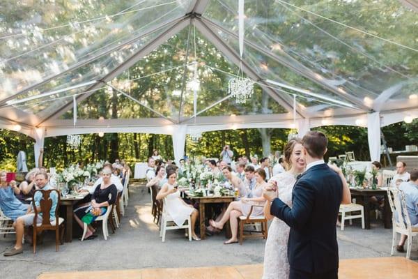 Our clear top frame tent.