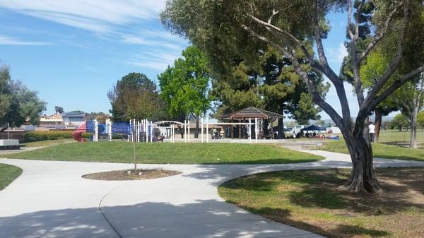 The park across the community center