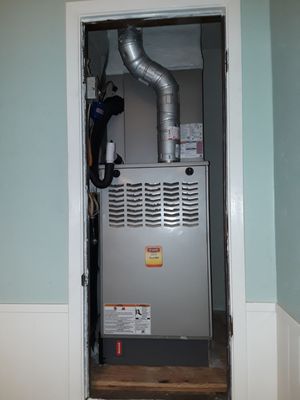 New performance gas furnace with two float switches and media filter base!