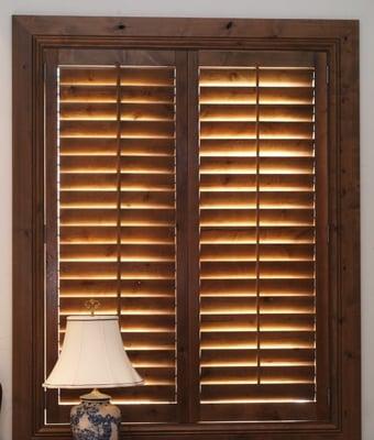 Custom Alder plantation shutter.