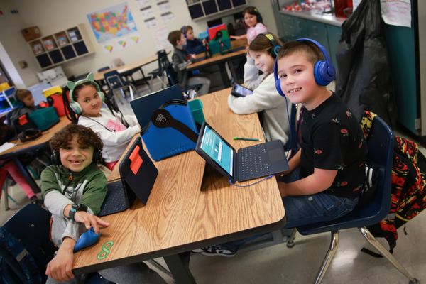 Carlisle-Foster's Grove Elementary Students Enjoying Class