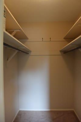 Walk-in closets in all units