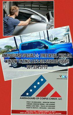 Call Today to Schedule your Appointment! 361.334.5775 #WindowTinting#AmeraguardOfCC