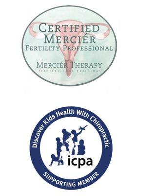 Certified Mercier Therapy Fertility Professional and member of the International Chiropractic Pediatric Association