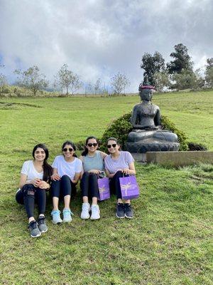 Having a zen moment after a fun filled day at upcountry lavender farm in Kula