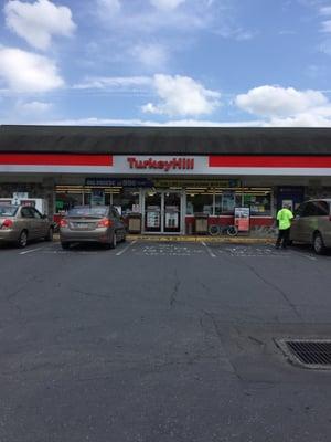 Exterior of Turkey Hill shop.  Gas station too.