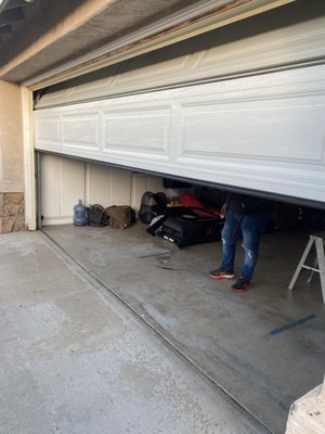 Testing new garage door