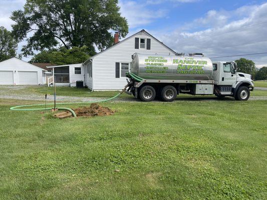 pumping a septic tank