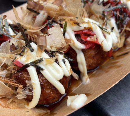 Takoyaki, comes with a stick just like in my animes