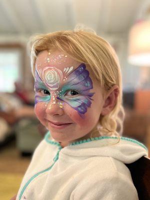 Butterfly rose Facepaint