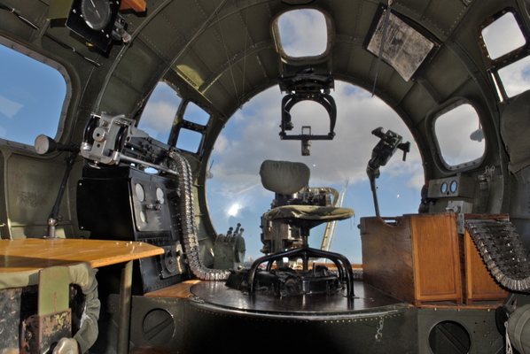 B-17 bombardiers position in nose.