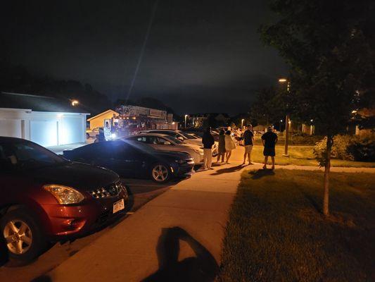 Fire alarms pulled at adjacent complex by kids of Waterbrook tenants.