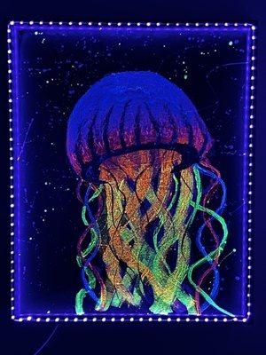 Black light Jellyfish