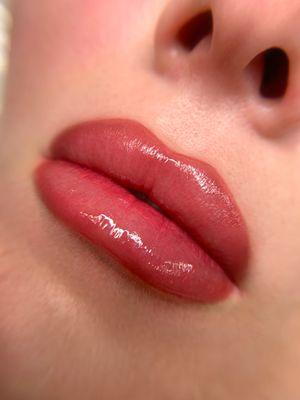 Lip Blush Treatment w gloss applied after session