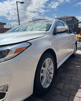 Shiny car side view