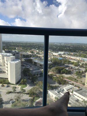 Morning view of the balcony