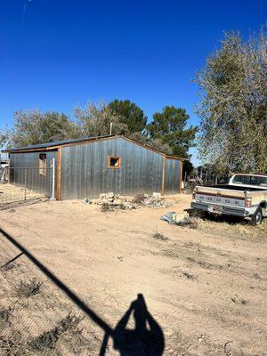 After metal roof and siding