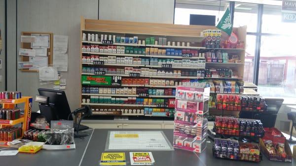 Cigarettes  and tobacco available