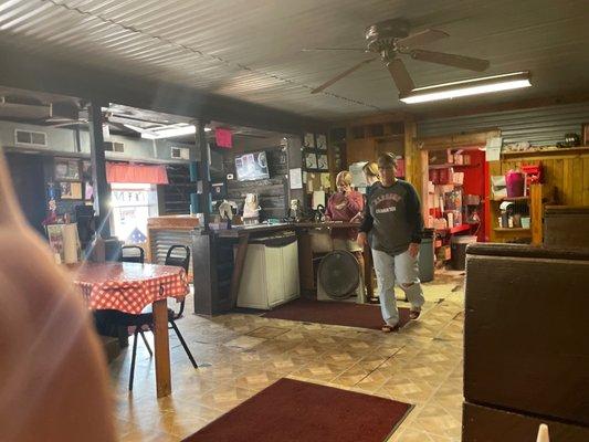 Inside dining area