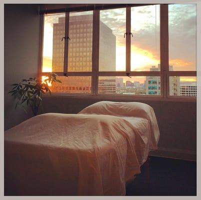 Treatment room 2, at sunset.