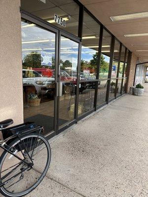 Front windows to the store