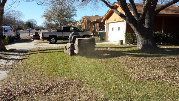 Leaf Vacuum system in action