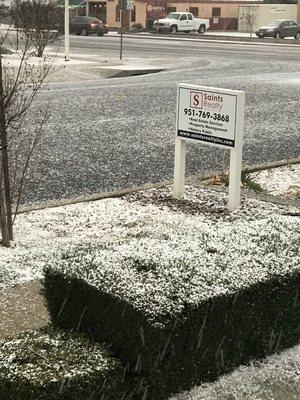 A snow day at the office in January