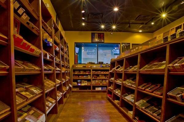 One side of our amazing humidor. Designed by us!