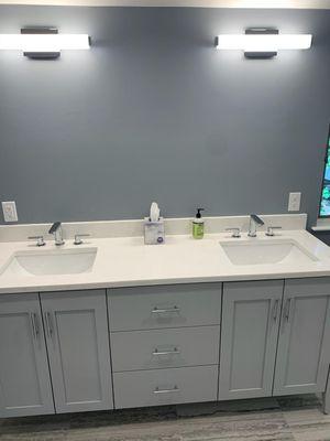 New vanity with double sink