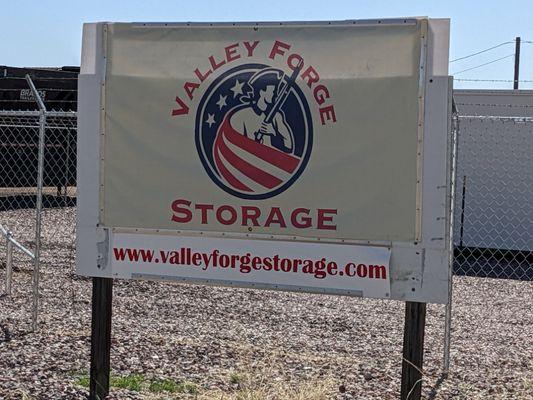 Valley Forge Storage Sign