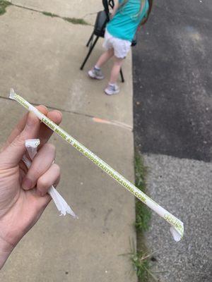 Biodegradable straw