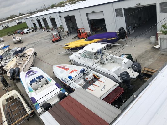 Aerial view of Cosmetic Boat Repair.