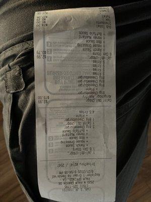 Time stamp of the order is on the receipt, but I bet these people wouldn't bother checking cameras just to see they were wrong.